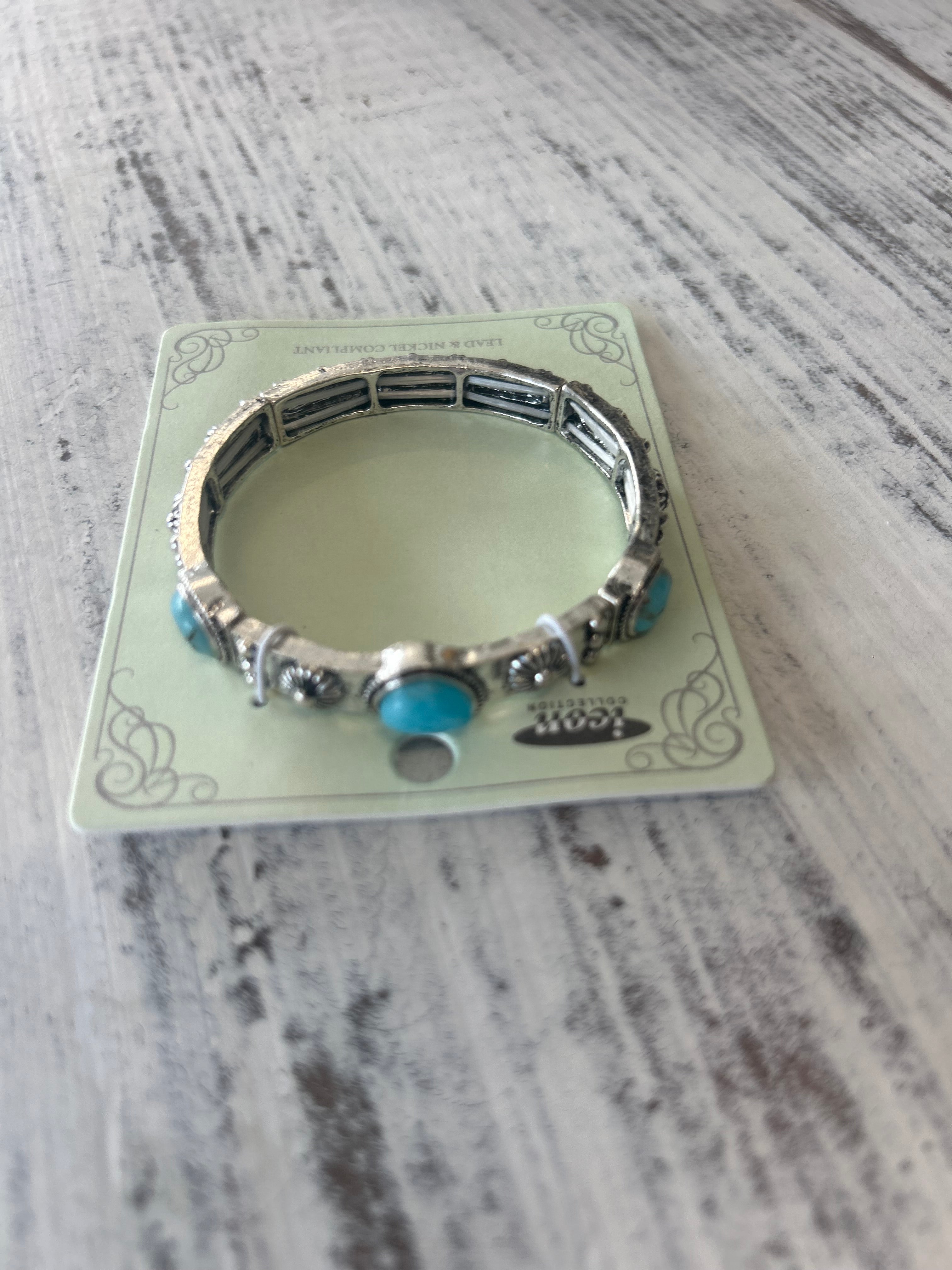 Western Multi Stone Stretch Bracelet