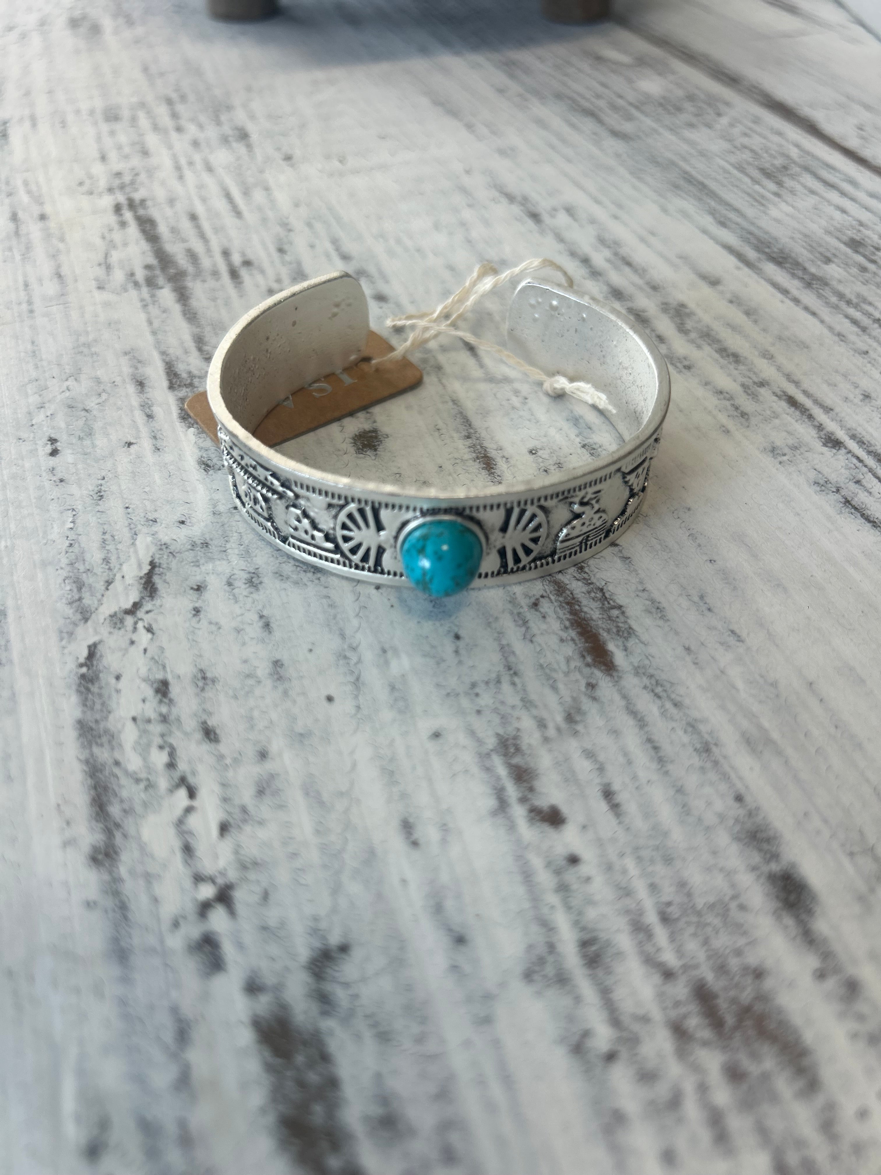 Turquoise Western Trail Cuff Bracelet