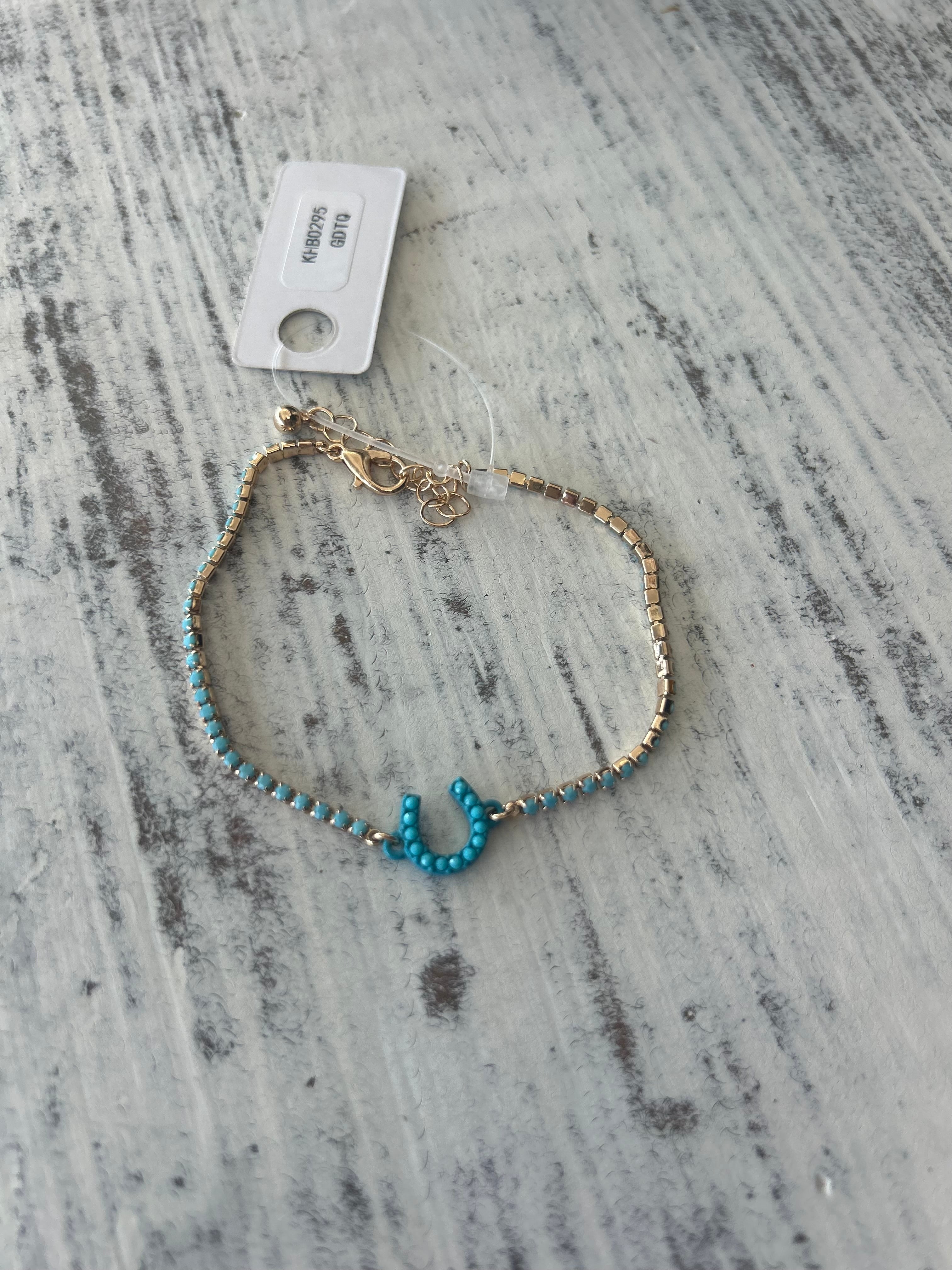 Turquoise Lucky Horseshoe Bracelet