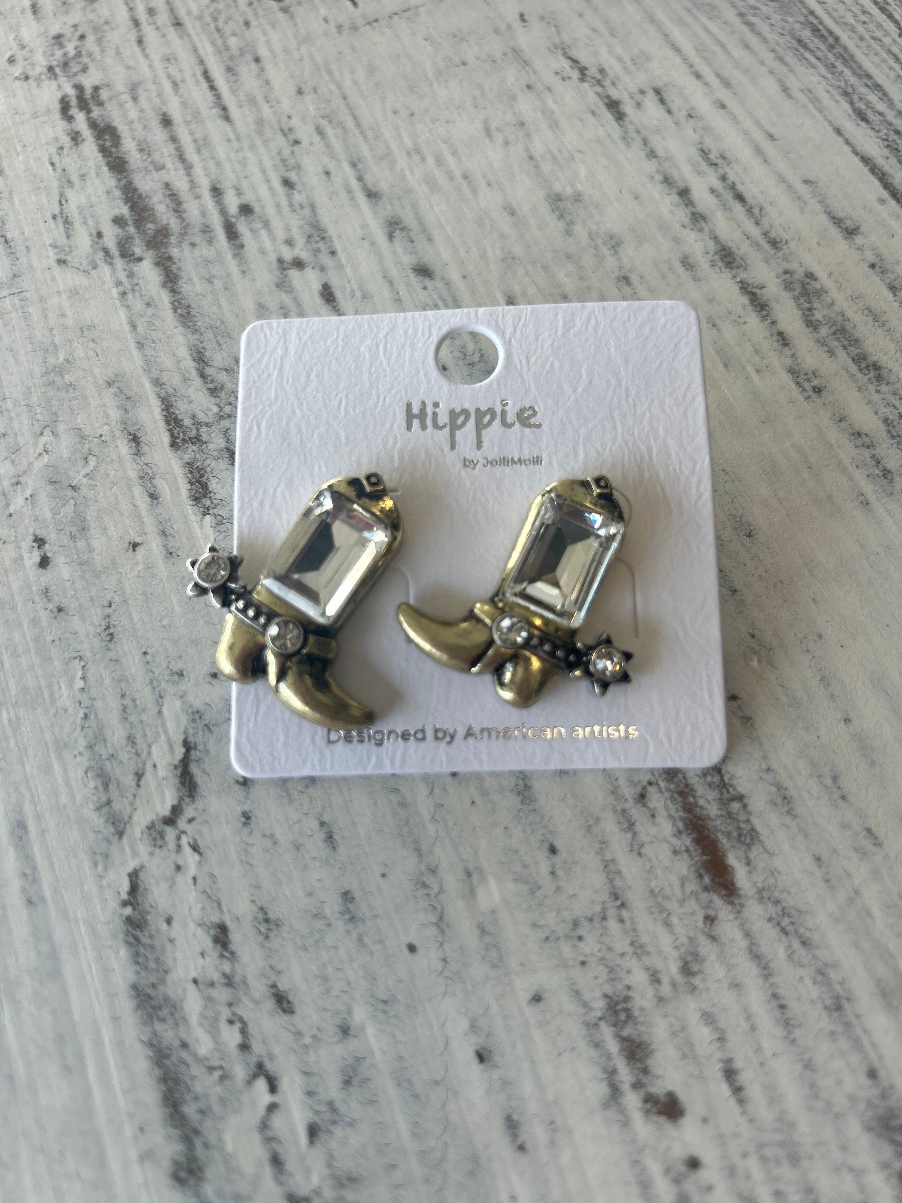 Rhinestone Rodeo Boot Earrings