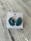 Turquoise Trail Cluster Stud Earrings