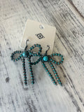 Turquoise Rodeo Bow Earrings