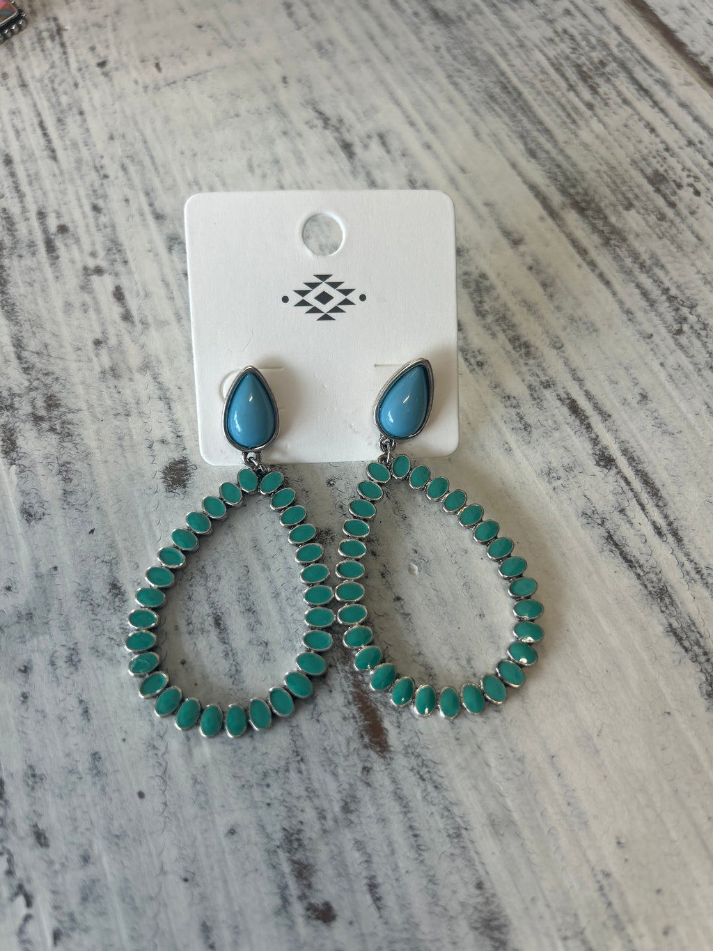 Western Beaded Teardrop Earrings