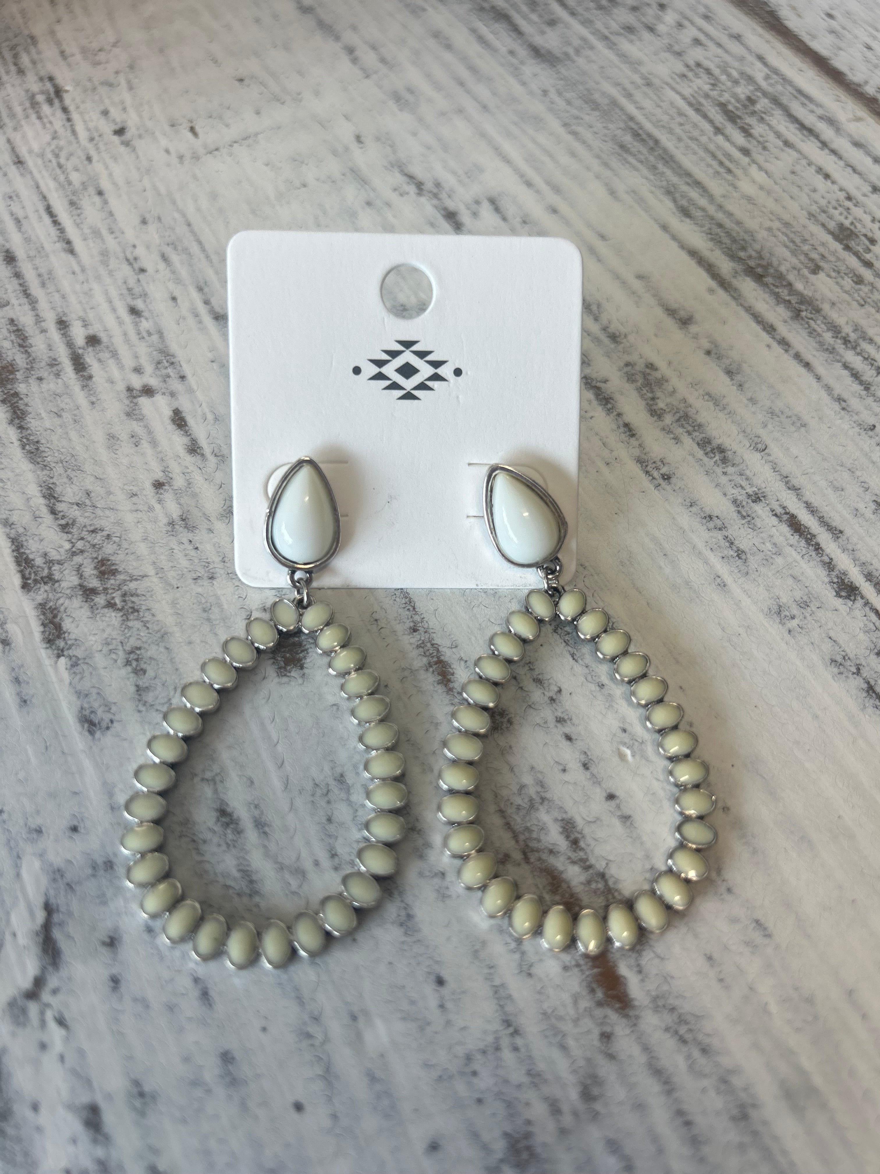 Western Beaded Teardrop Earrings