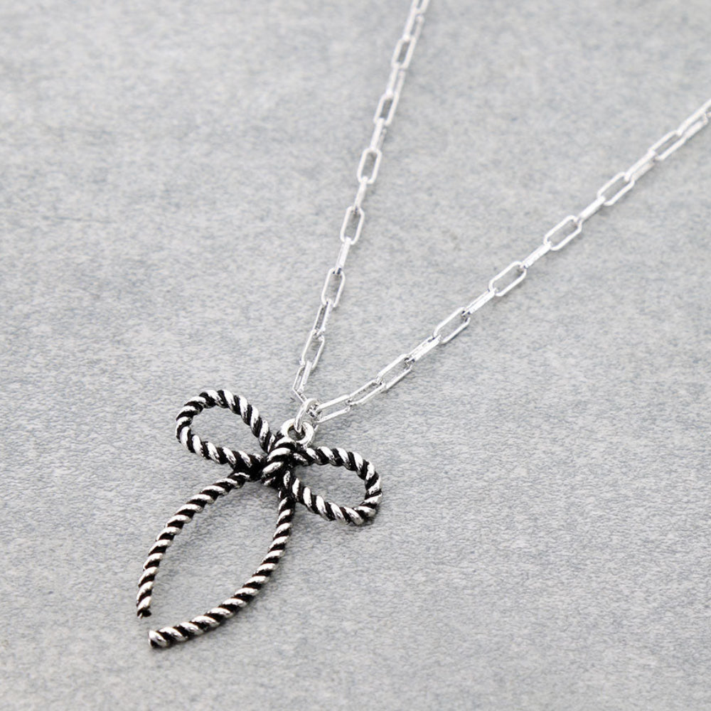 Rope Bow Necklace
