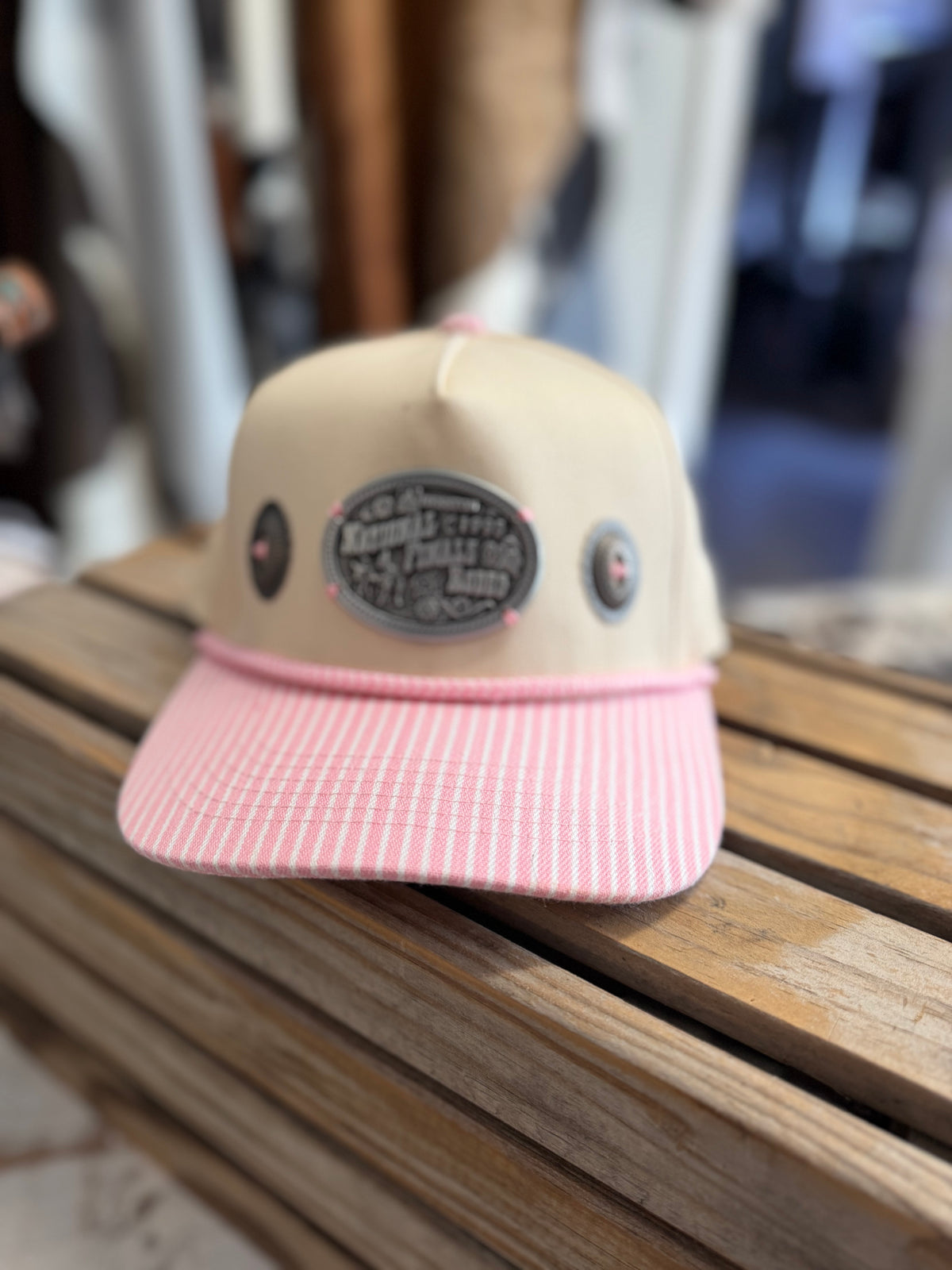 Pink Pinstripe Cowgirl Hat