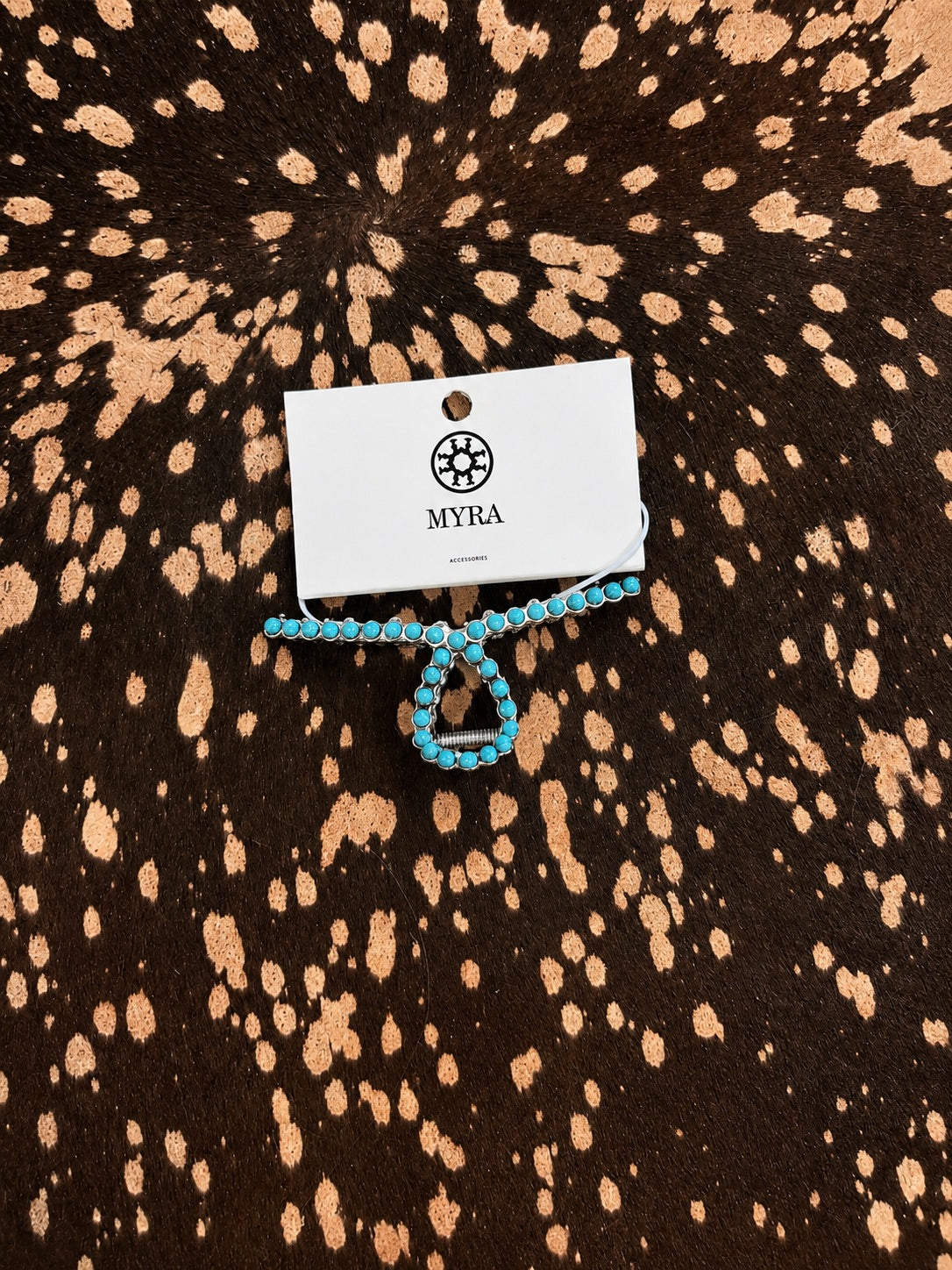 Western Hair Clip in Turquoise
