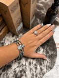 Western Checker Thunder Stretch Bracelet