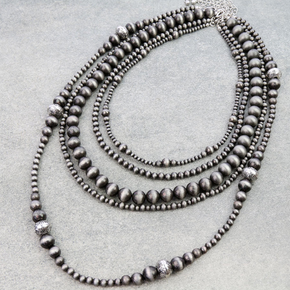 Chunky Layered Navajo Pearl Necklace