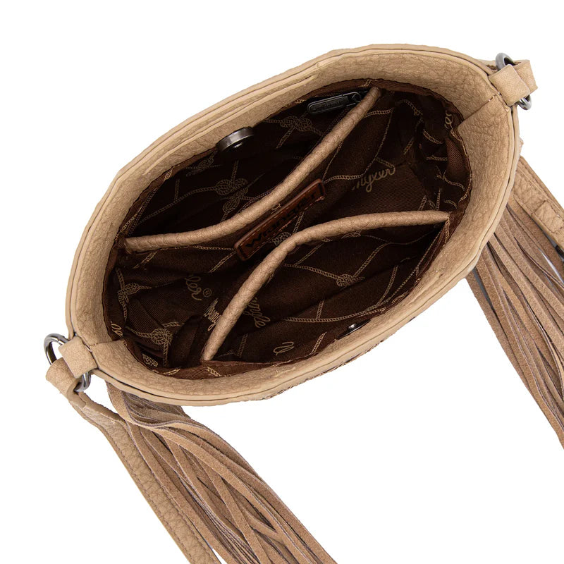 Wrangler Genuine Cowhide Fringe Crossbody