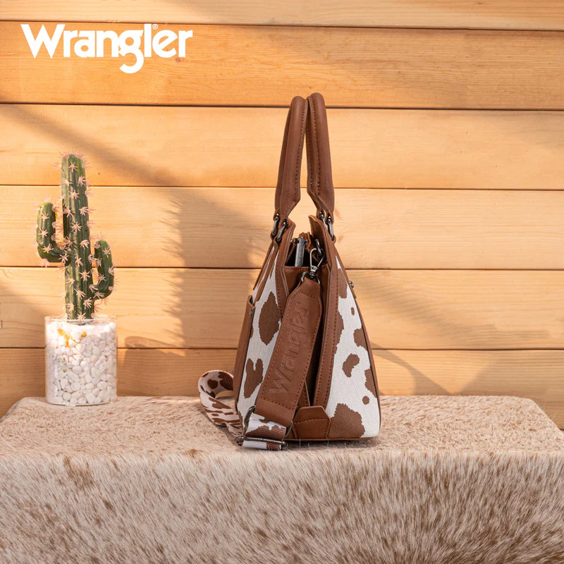 Wrangler Cow Print Satchel Crossbody