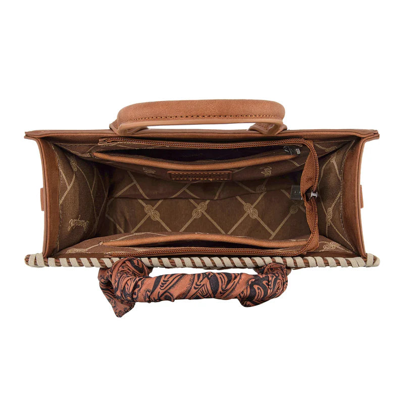 Wrangler Aztec Tote Crossbody with Scarf Handle