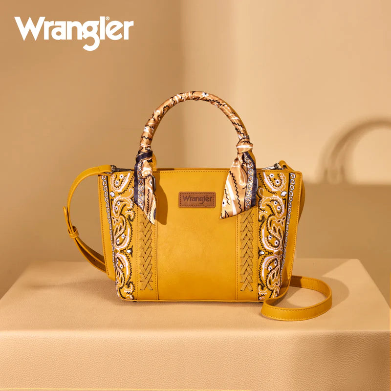Wrangler Paisley Print Tote Crossbody Bag