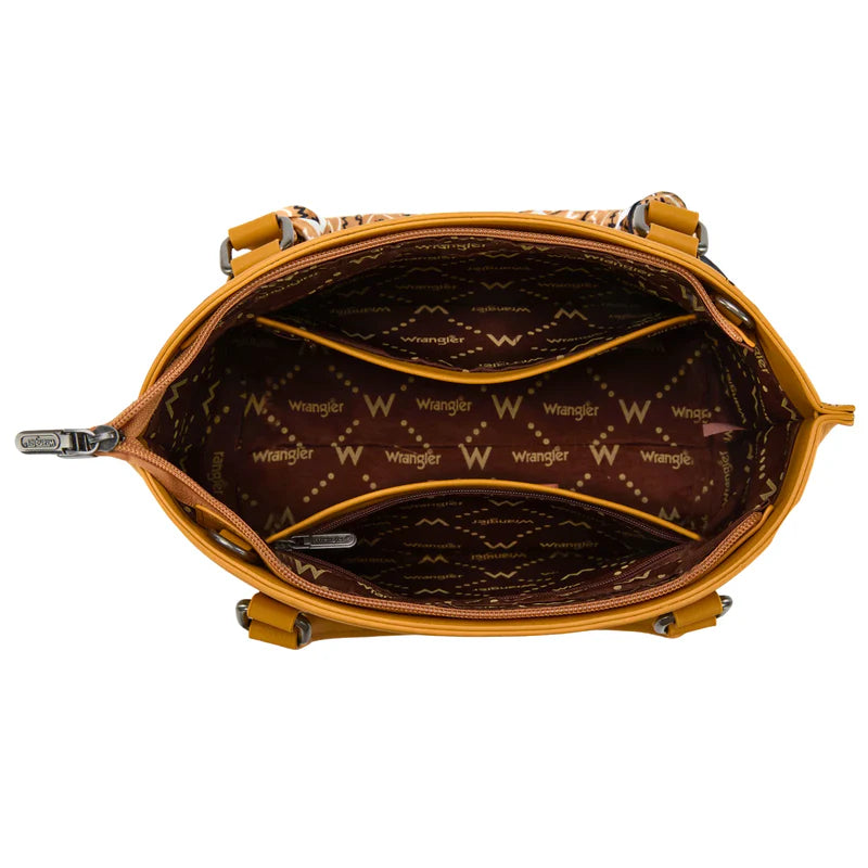 Wrangler Paisley Print Tote Crossbody Bag