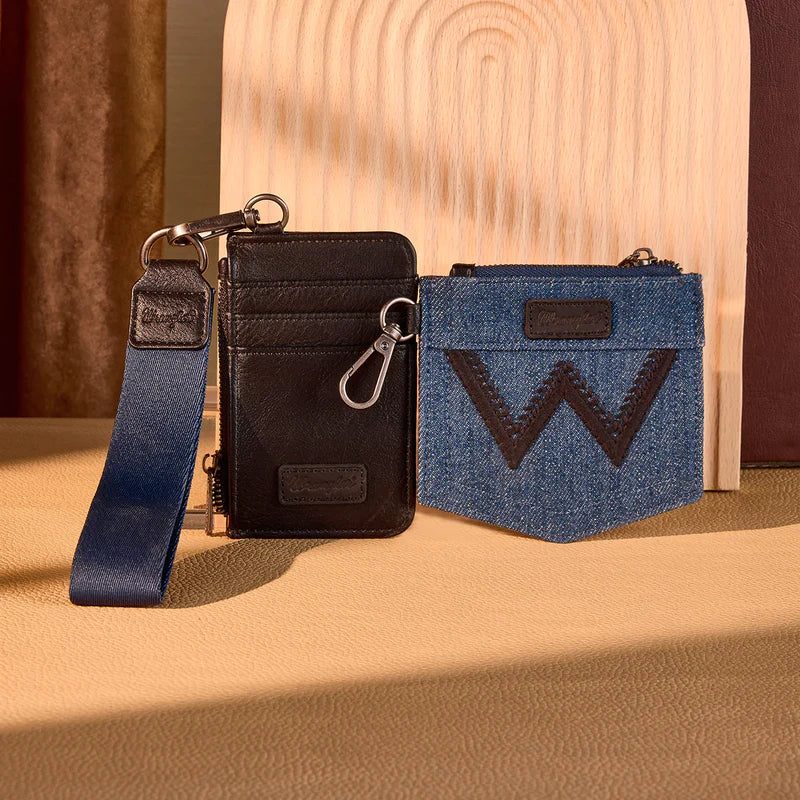 Wrangler Denim Dual Pouch Wristlet