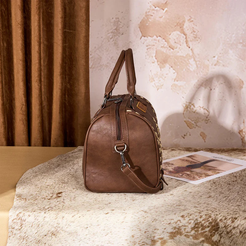 Wrangler Stitch Barrel Satchel Crossbody Bag