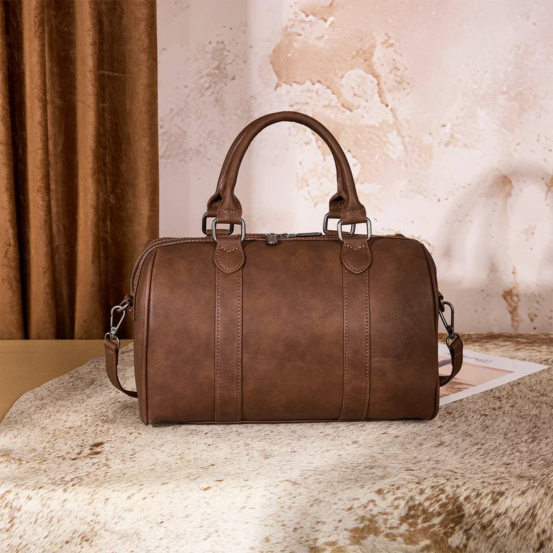 Wrangler Stitch Barrel Satchel Crossbody Bag