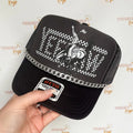 Checkered Yeehaw Graphic Trucker Hat