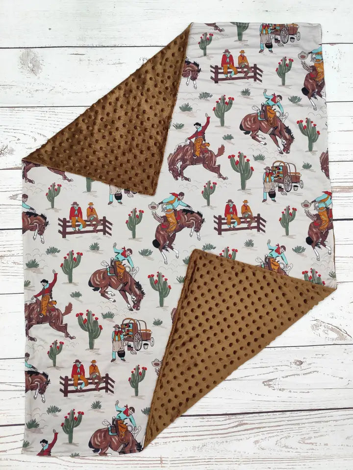 Western Rodeo Baby Blanket