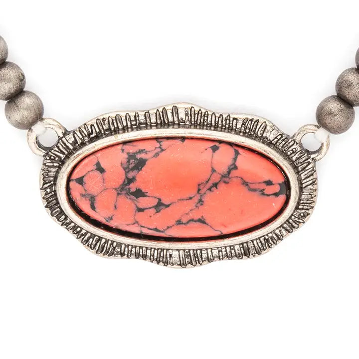 Desert Stone Oval Necklace