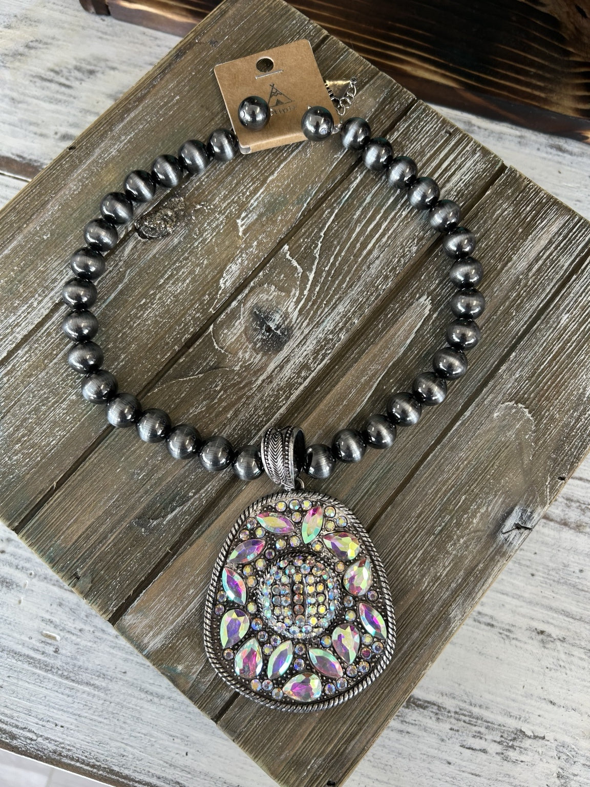 Midnight Rodeo Rhinestone Necklace Set