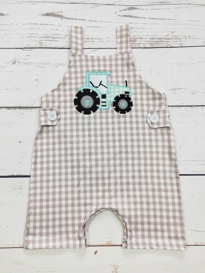 Baby Boy Tractor Romper
