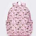 Pink Girls Duck Printed Canvas Backpack