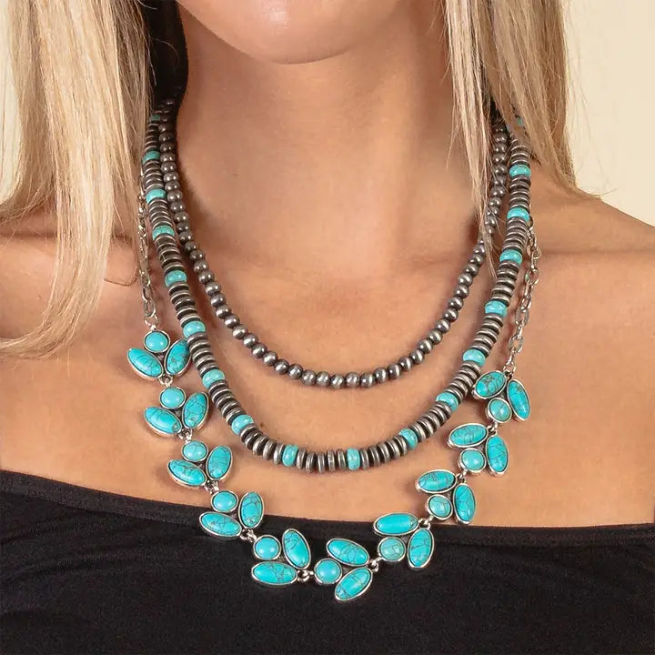 Turquoise Takeover Layered Necklace Set