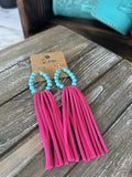 Hot Pink Rodeo Tassel Earrings