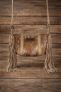 Wrangler Genuine Cowhide Fringe Crossbody