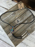 Rainbow Mesa Turquoise Bolo Necklace Set