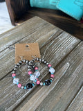 Lucky Roll Beaded Hoop Earring
