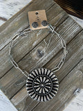 Large Concho Necklace Set