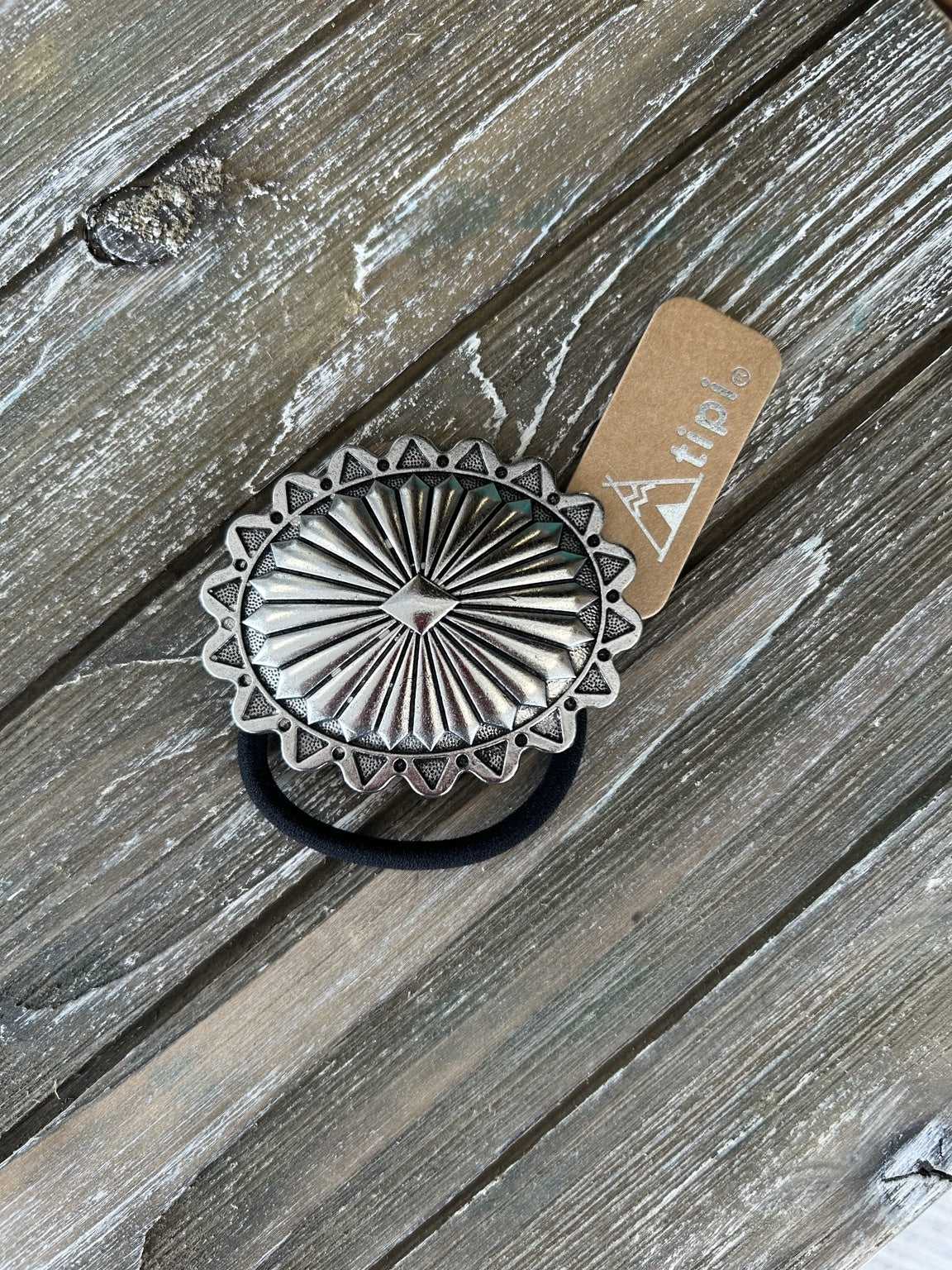Silver Concho Hair Tie