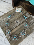 Turquoise Concho Necklace Set