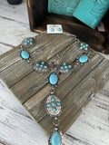 Turquoise Trail Concho Y Necklace Set