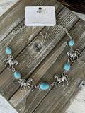 Western Horse Stone Necklace