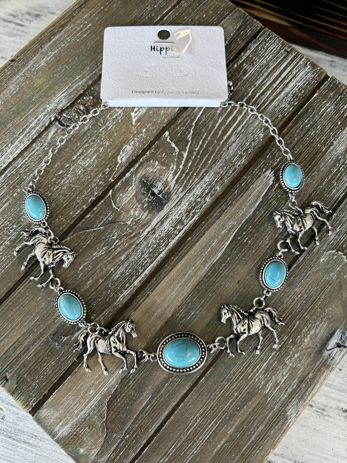 Western Horse Stone Necklace